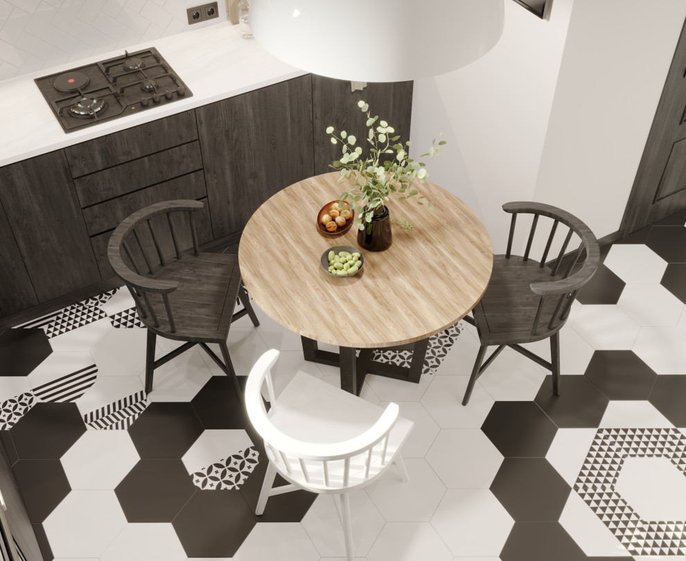 Дизайн интерьера кухни в черном цвете