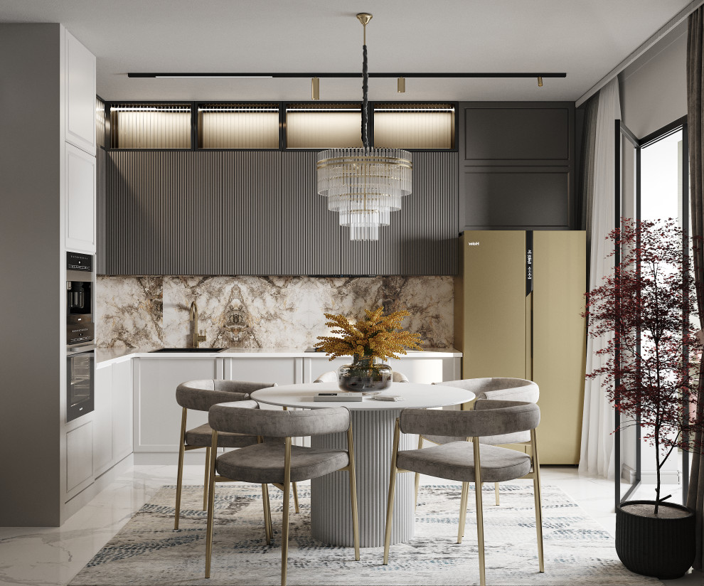 Проект 3-х комнатной квартиры THE WHITE SAVANNAH