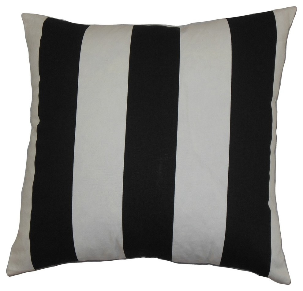Pillow Cover Black Stripes Stylish Zebra Pink Striped Home Decorative Square Throw Pillow Cushion Cover 16x16 Inch Pillowcase