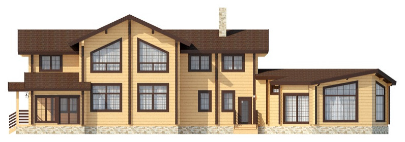 Дом с бассейном | Клееный брус | Пегас 421