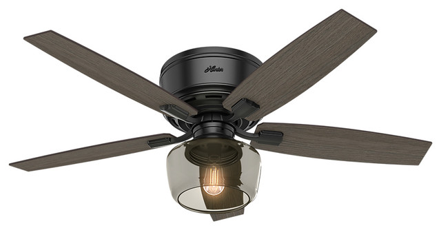 52 Ceiling Fan With Light Handheld Remote By Hunter Black 52 Ceiling Fan With Light Handheld Remote By Hunter Black Finish
