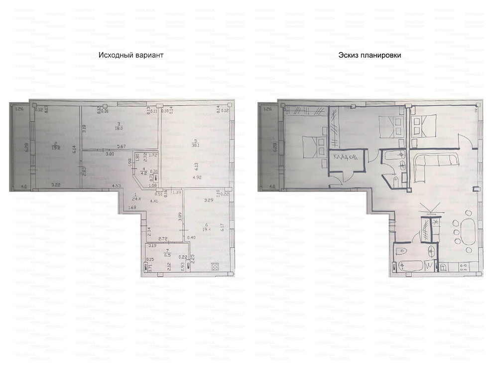 Идеи перепланировки для многокомнатных квартир