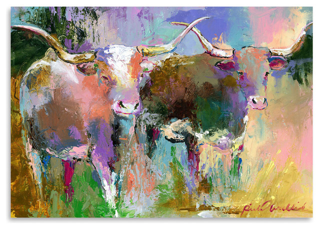 "Texas Longhorns," Art Print, 12"x16"x0.1"