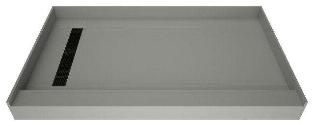 Tile Redi RT3060L-PVC-2.5 Redi Trench 60"x30" Rectangular, Gray/Matte