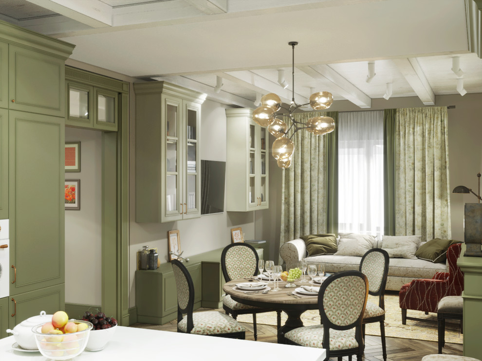 Загородный дом в оливковых тонах