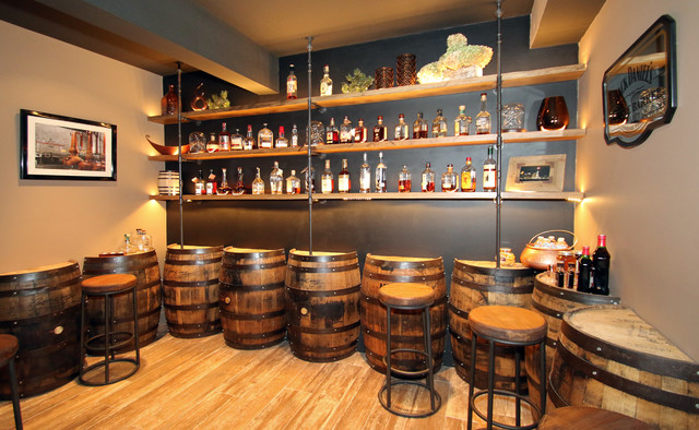 Bourbon Basement - Rustic - Basement - Cincinnati - by Fricke & Company ...