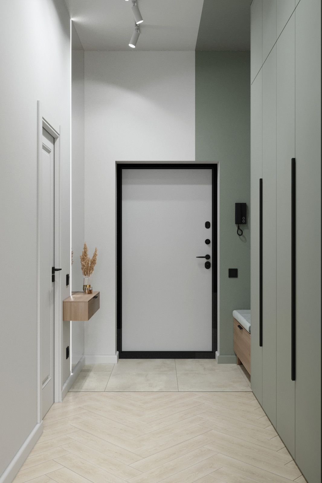 Дизайн-проект квартиры, площадью 59,25 м2, мкр Северный, жк Риф