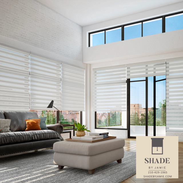 Dual Shades from Alta Window Fashions Modern Living Room Austin