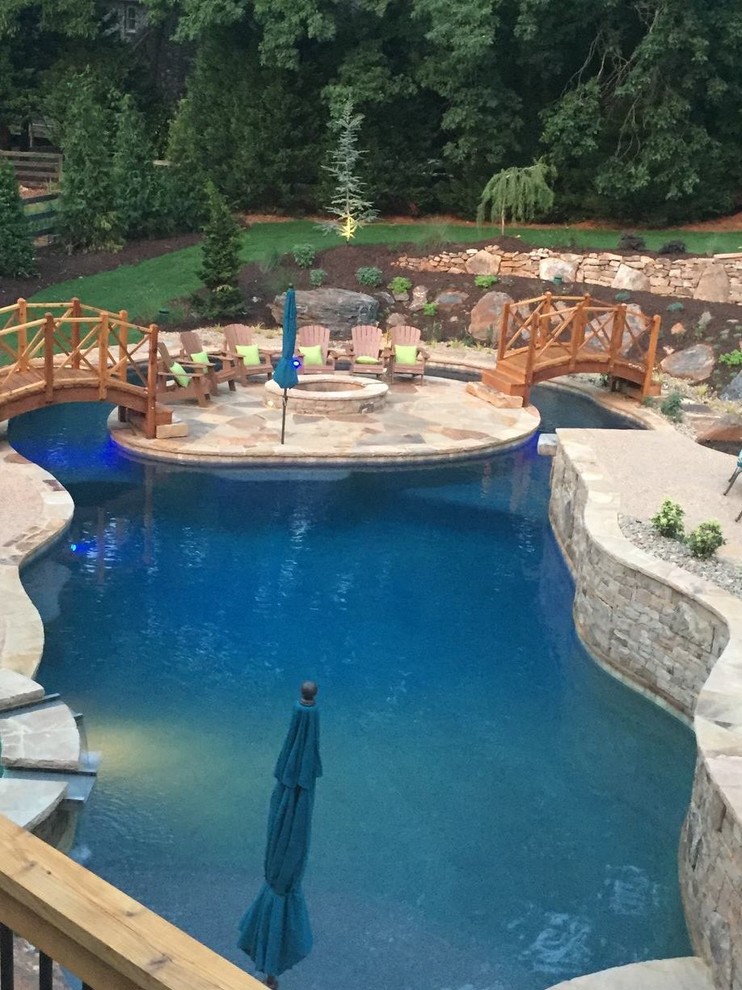 Pool - rustic pool idea