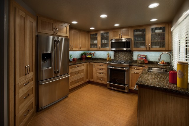 Dewils Bamboo Cabinetry Tropical Kitchen Portland By