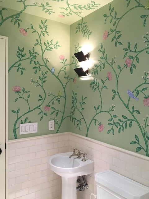 Flora and Fauna Bathroom shabby-chic-style-bathroom