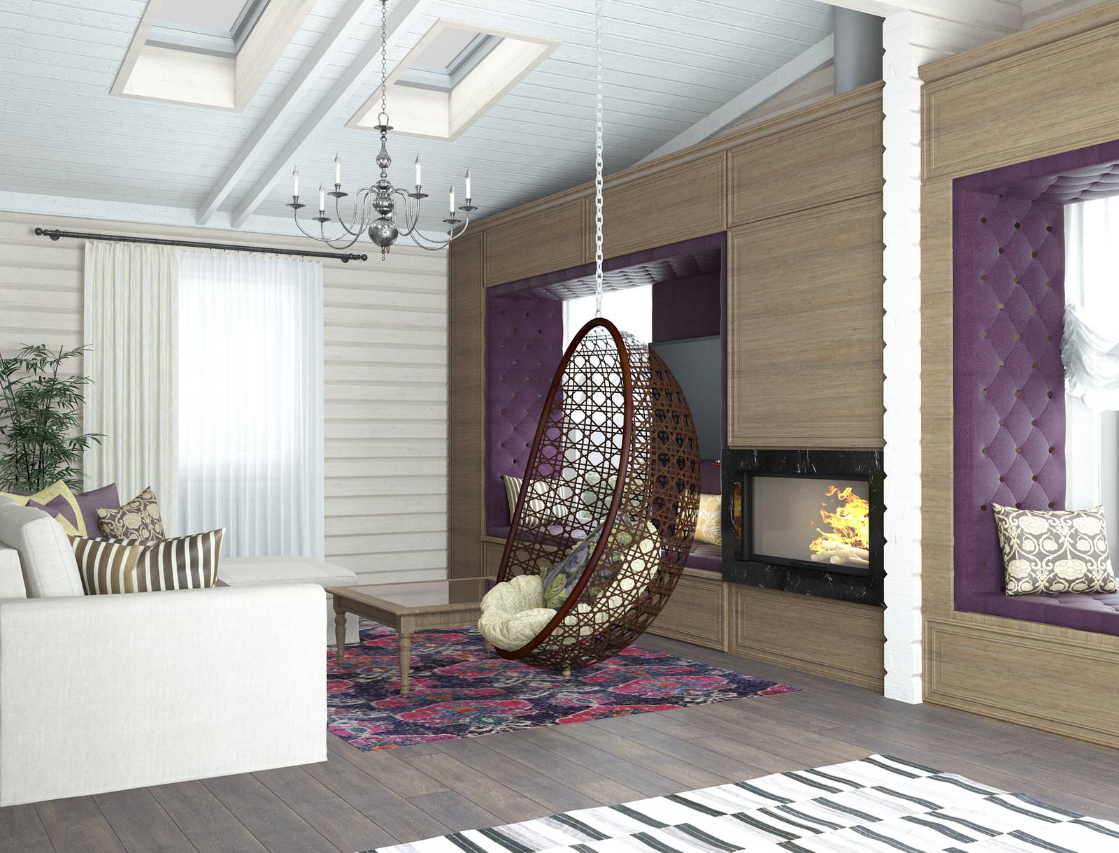 Гостиная в загородном доме