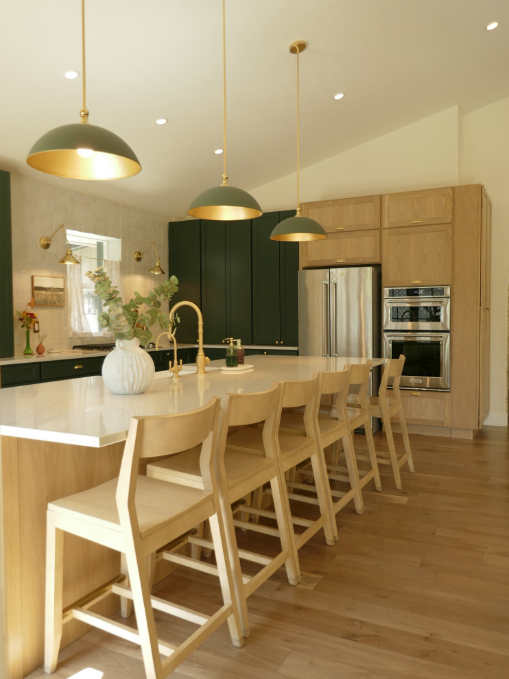 Kitchen - large transitional kitchen idea in Denver