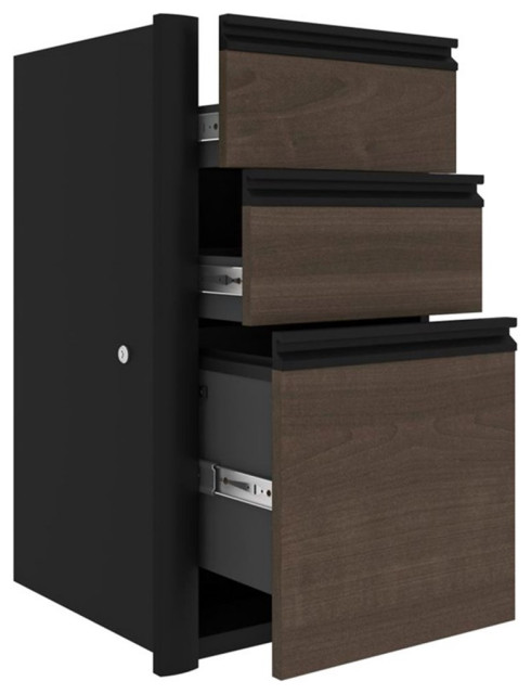 Bestar Connexion 6 Piece U Shaped Computer Desk with Hutch in Antigua ...