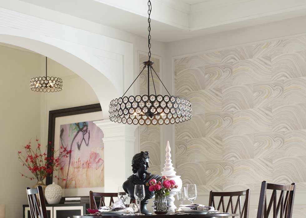 Example of a transitional enclosed dining room design with white walls