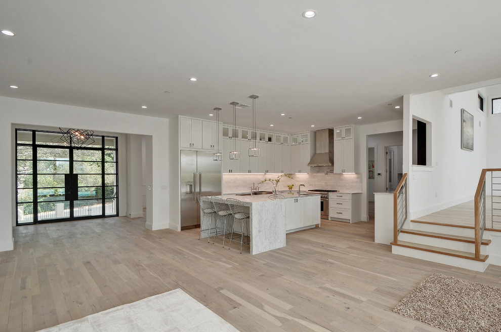 Modern Residence-Reclaimed Ivory White Oak Wood - Transitional ...