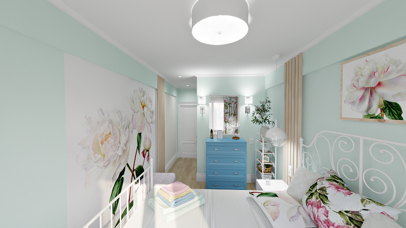 Мятная спальня