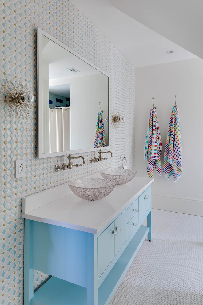 This is an example of a beach style bathroom in Boston.