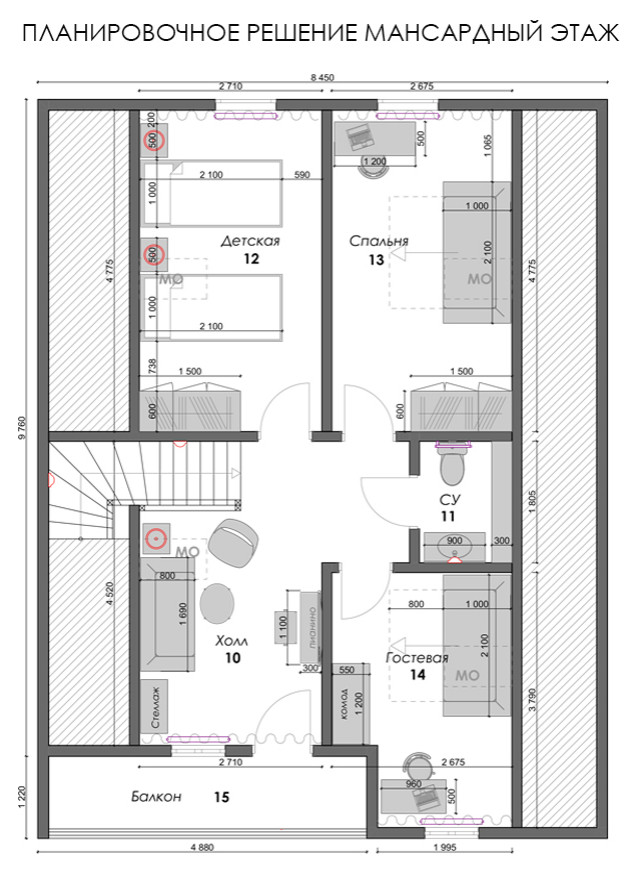 Дача с мансардным этажом