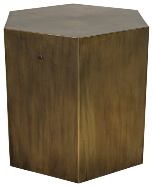 NOIR Furniture Aria Side Table B, Aged Brass GTAB702ABB