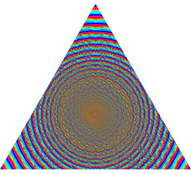 Depth Finder Geometric Fabric Wall Sticker Triangle, 1.5"x1.3"