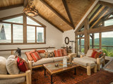 Rustic Living Room by Pamela McKay, ASID Dianne Davant & Associates