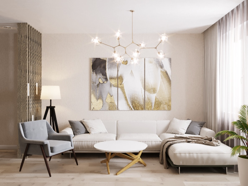 Интерьер в ЖК Ньютон для молодой пары