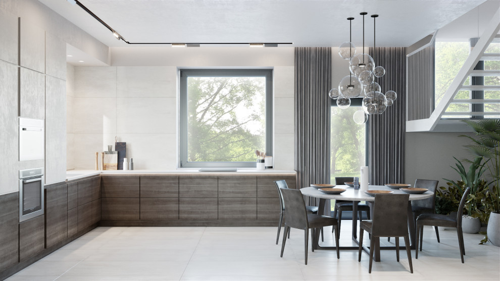 Дом в бежевых тонах