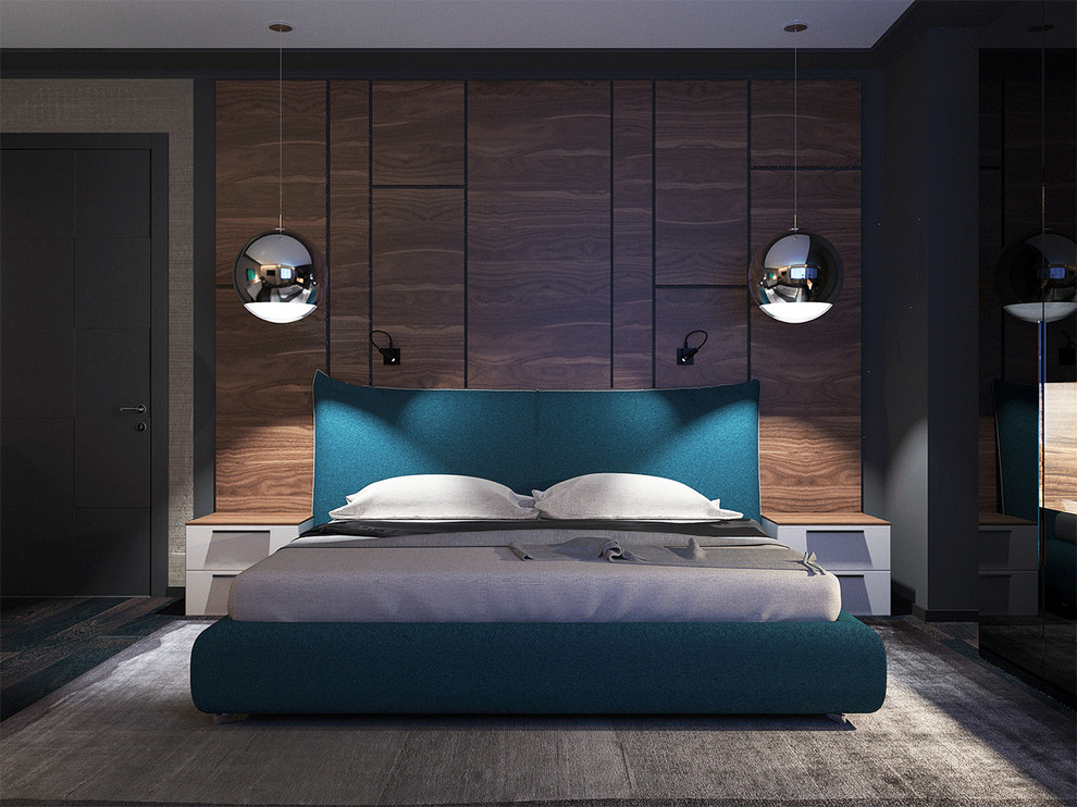 Черный, дерево и бирюза