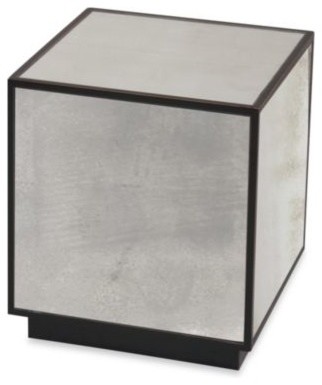 Uttermost Matty Metal Mirrored Cube Table
