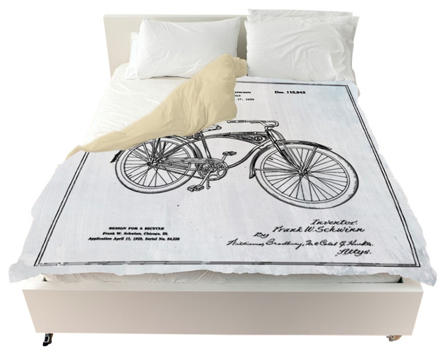 Oliver Gal Schwinn Bicycle Duvet Industrial Duvet Covers And