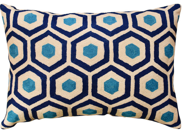 navy and turquoise throw pillows