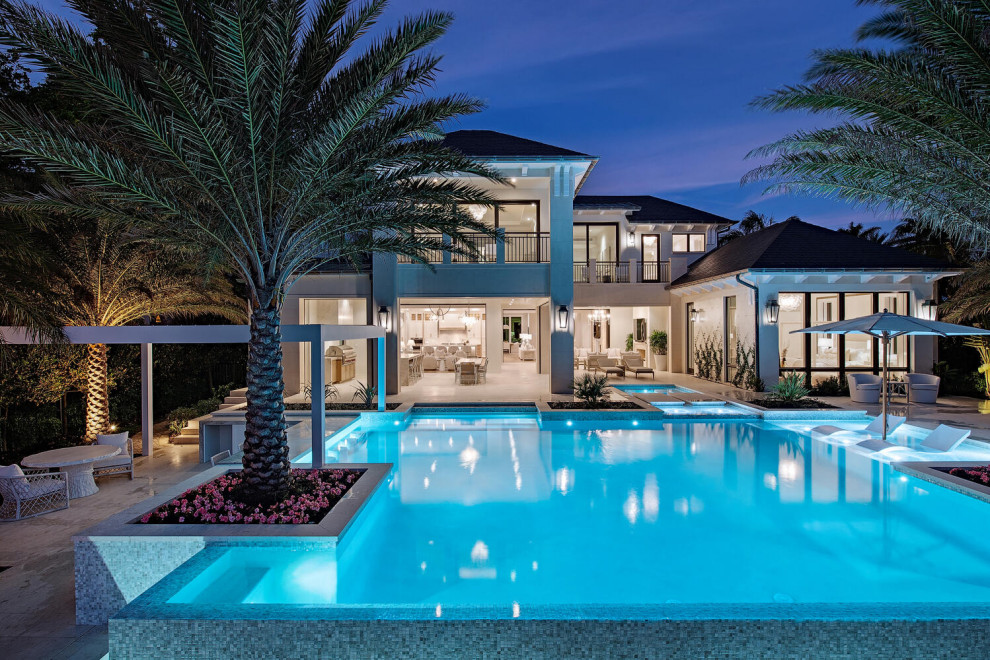 Inspiration for a transitional pool remodel in Miami