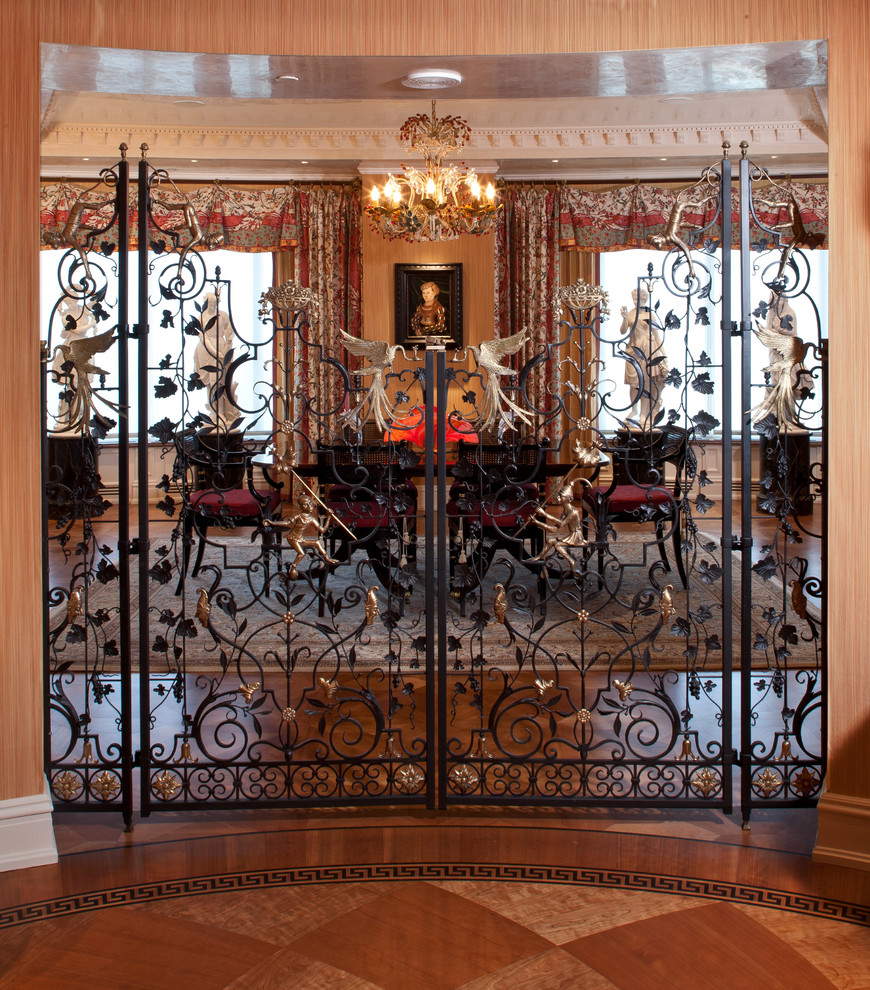 Inspiration for a mediterranean home design remodel in Milwaukee