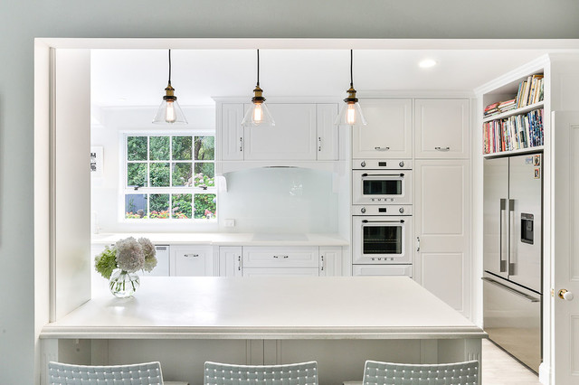 White on White - country kitchen renovation country-kitchen