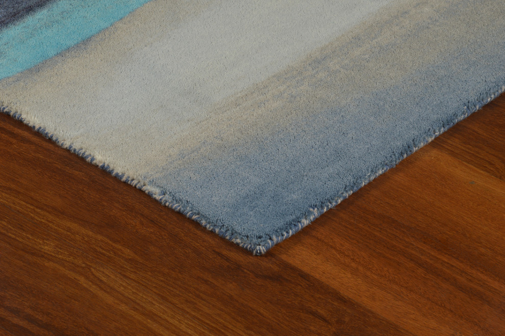 Blue Canvas Contemporary Modern Area Rug, 7'6" x 9'6" Contemporary