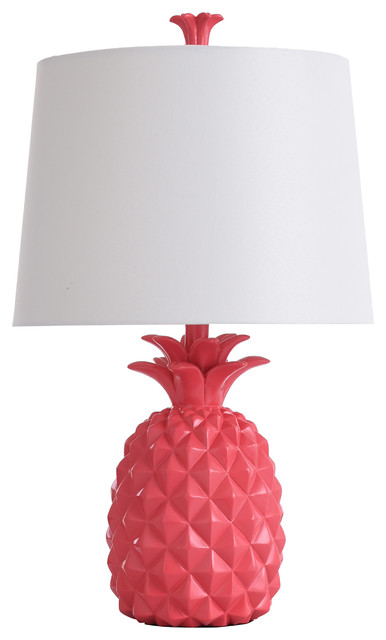 pink and red table lamps