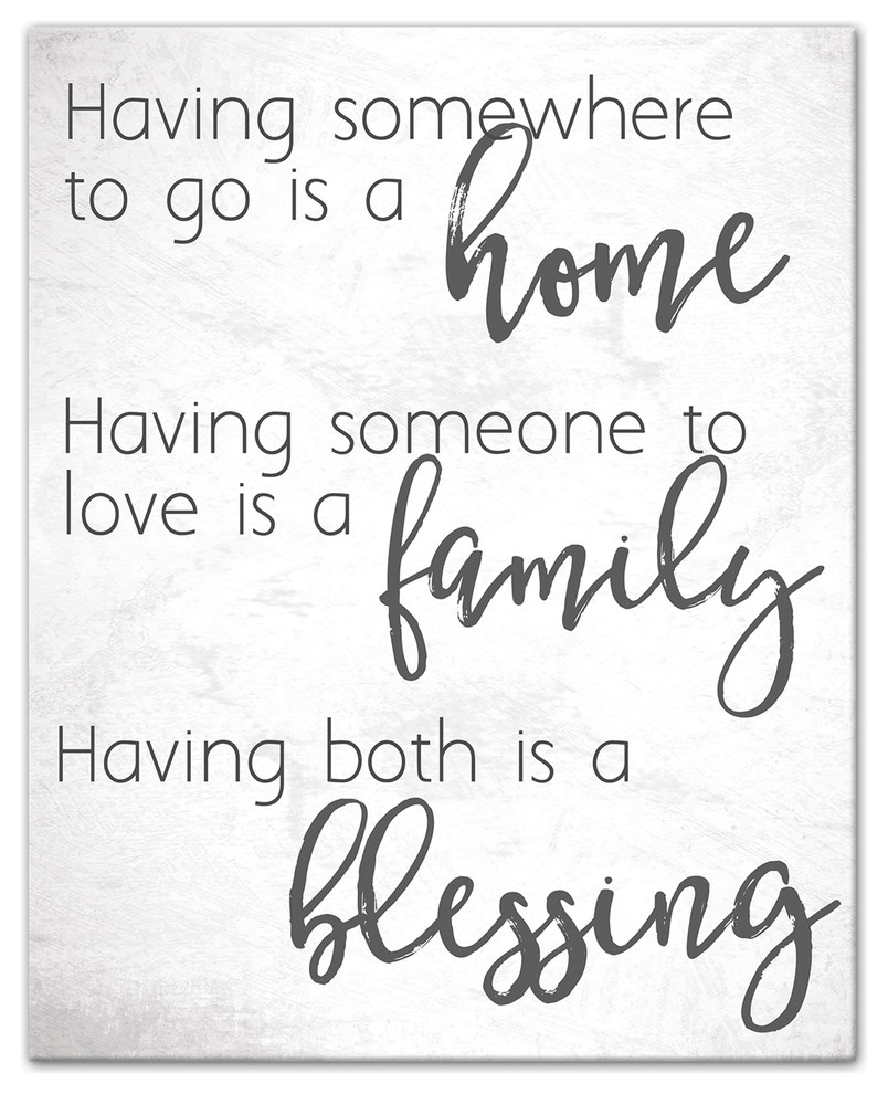 Home Plus Family Equals A Blessing Wall Art - Contemporary - Novelty Signs  - by Designs Direct | Houzz