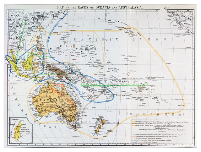 'Map of the Races of Oceania and Australasia' Canvas Art, 14