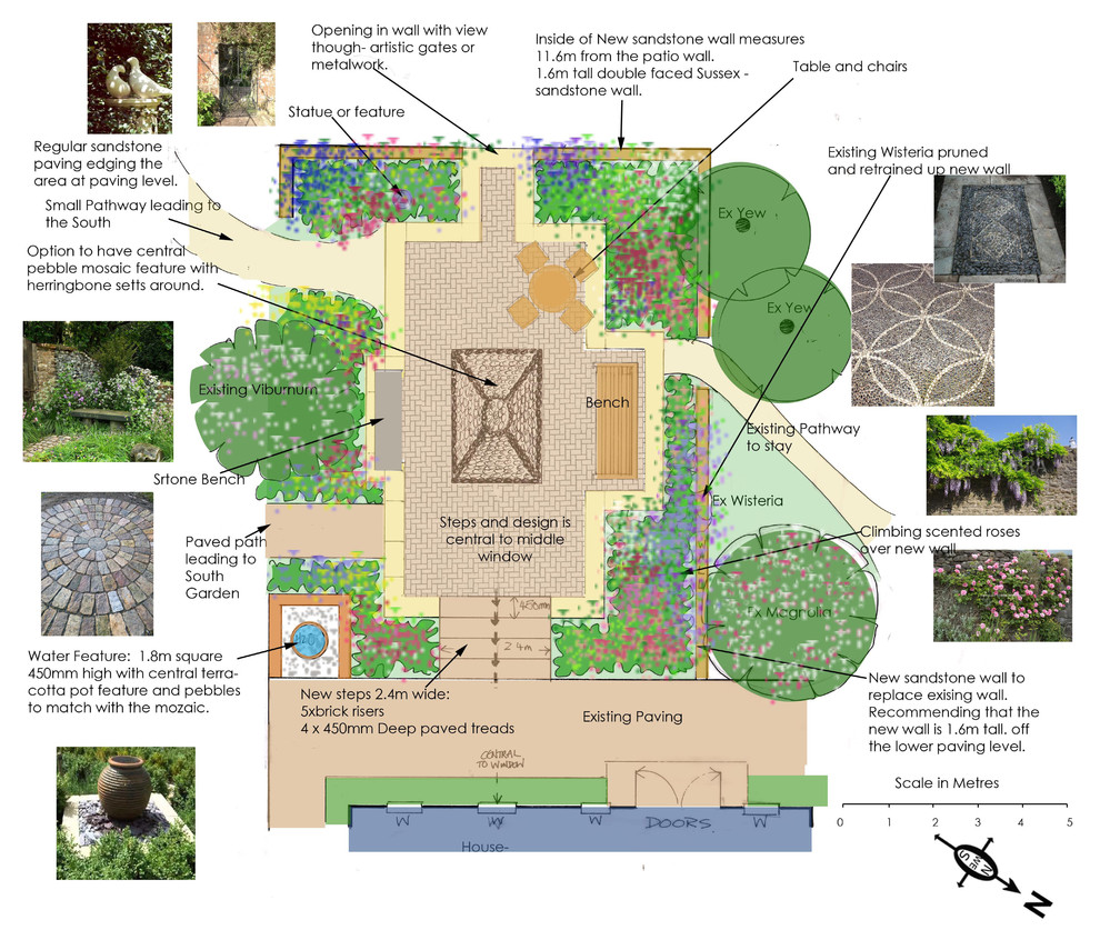 Detailed plan for courtyard area