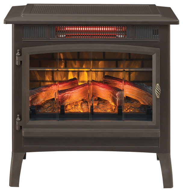 Duraflame 3D Bronze Infrared Electric Fireplace Stove with Remote Control