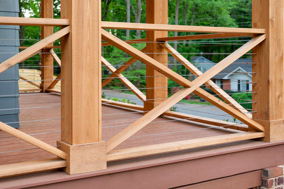 Front Porch Railings Farmhouse Porch Charlotte by Pike Properties