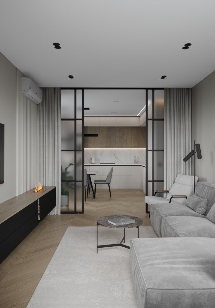 Гостиная (Трехкомнатная квартира, Пенза)