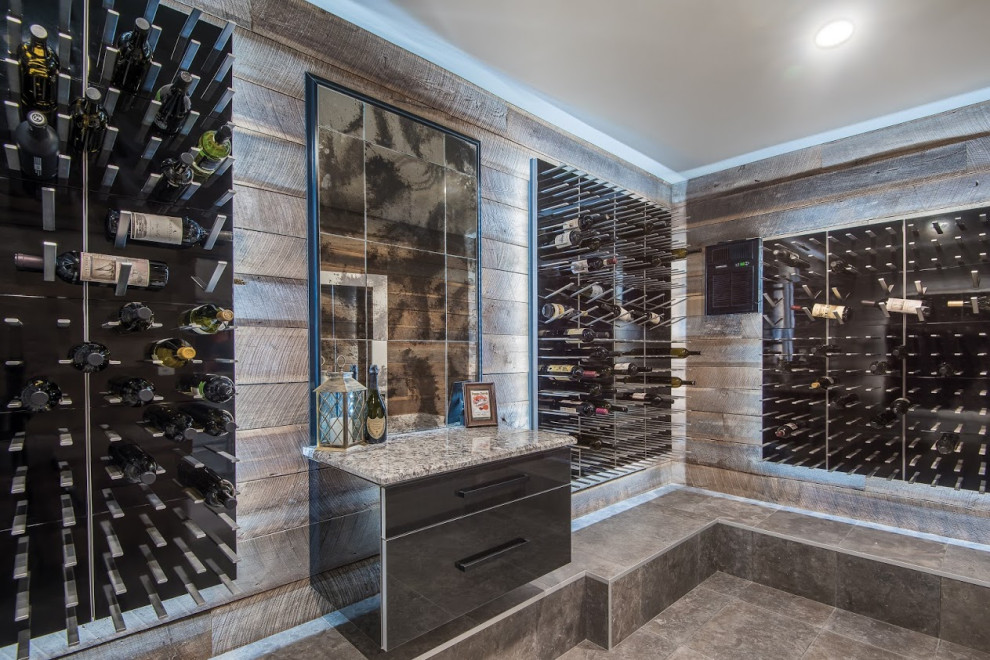 This is an example of an expansive traditional wine cellar in Other.