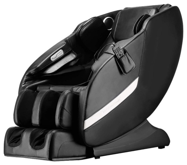 Paix Zero Gravity Black Faux Leather Full Body Massage Chair Recliner