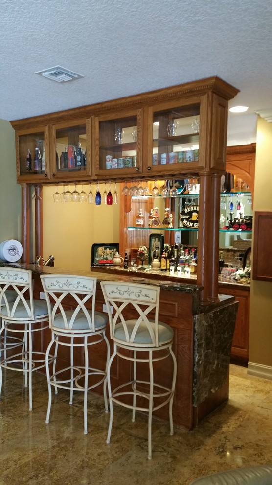 Mid-sized home bar photo in Miami