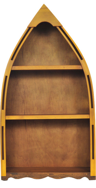 Canoe Book Shelf Small handmade wooden boat