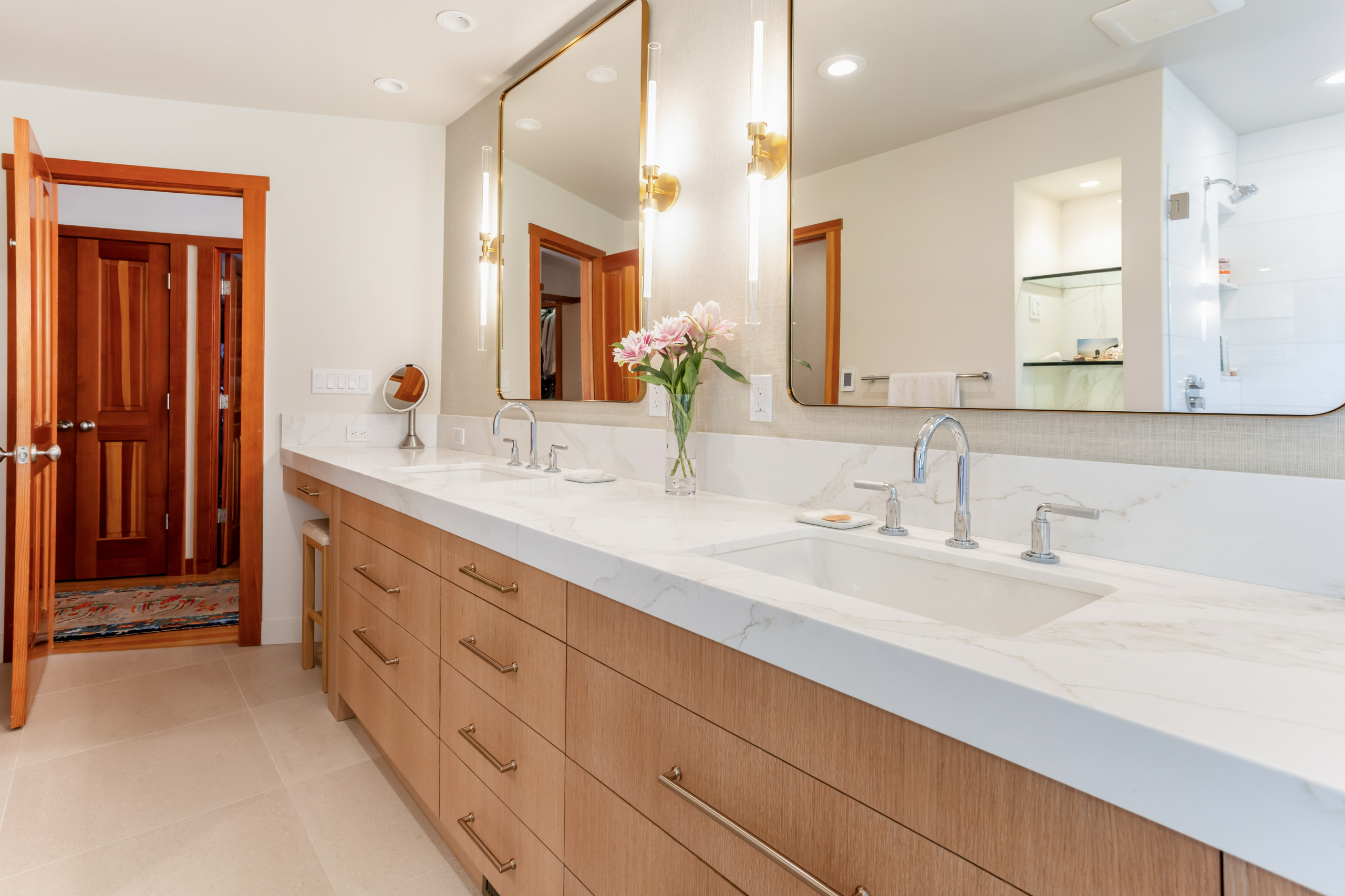 Marble & Oak Bathroom