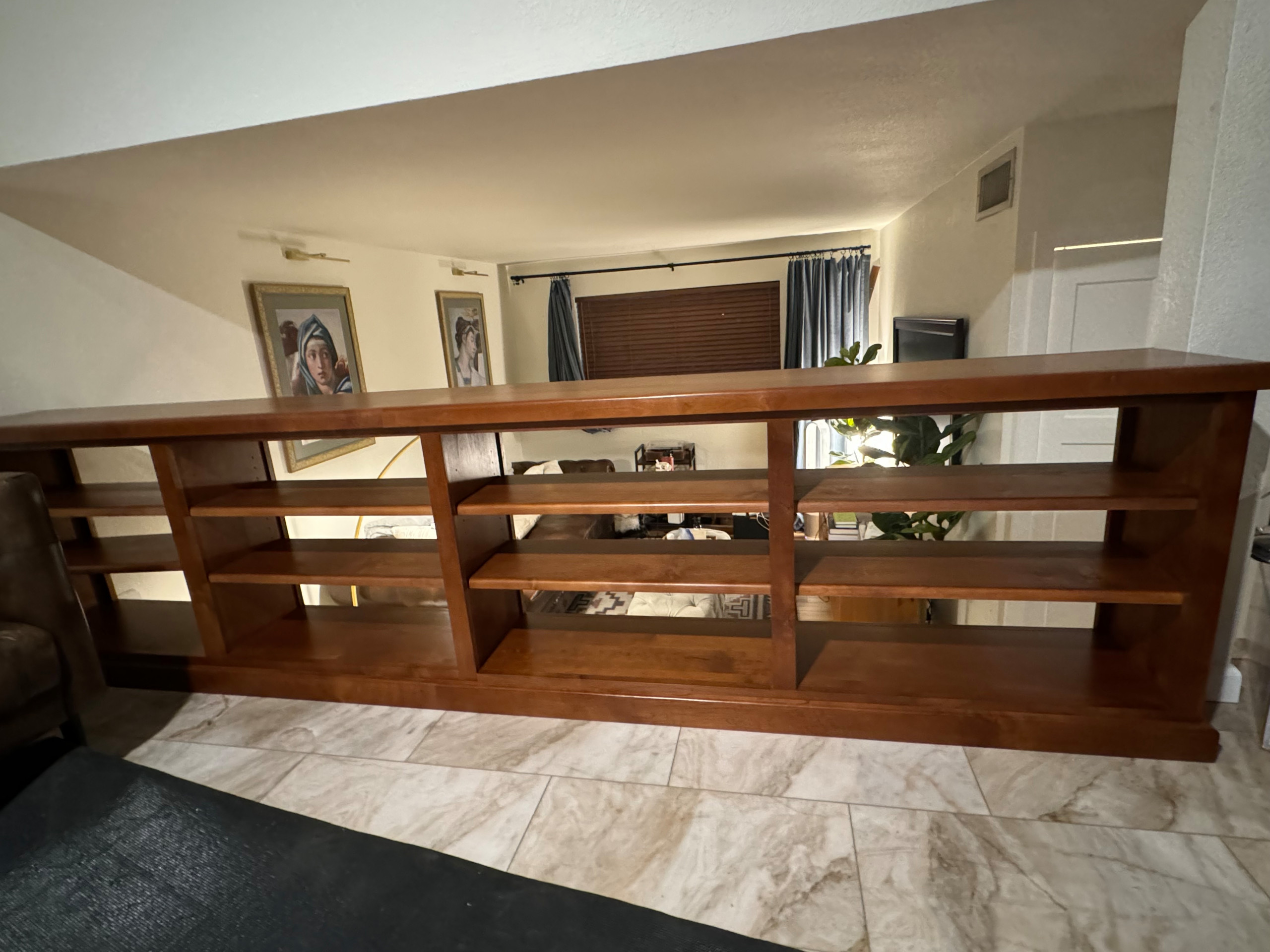 Custom Built and Stained Book Shelf