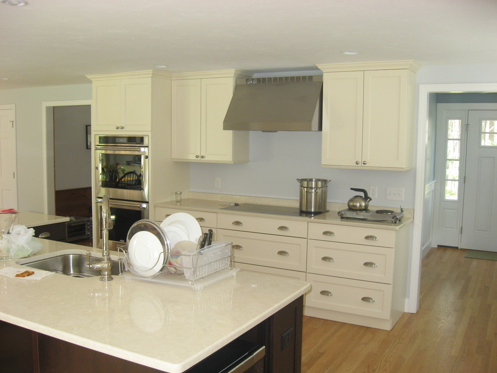 Example of a large transitional kitchen design in Boston
